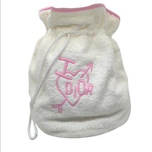 SOLD! Pink “I Heart Dior” Drawstring Bag